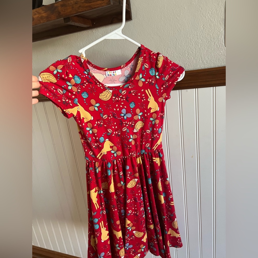 Dot dot smile dress red size 7 ballerina style